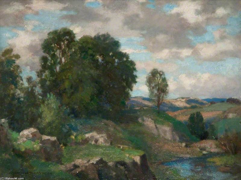 Wikioo.org - The Encyclopedia of Fine Arts - Painting, Artwork by James Whitelaw Hamilton - The River Lune Near Orton