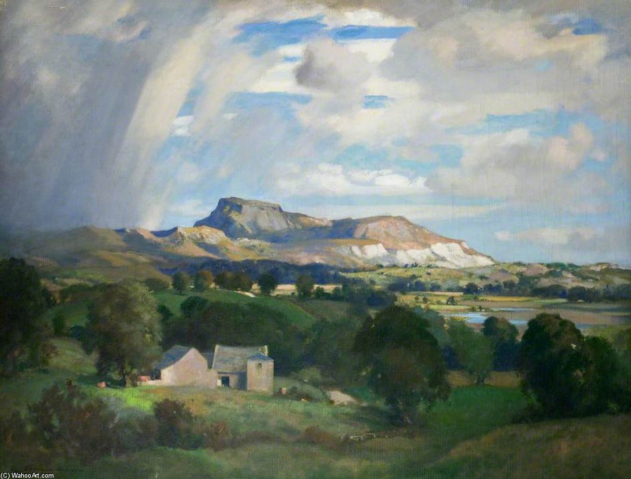 Wikioo.org - The Encyclopedia of Fine Arts - Painting, Artwork by James Whitelaw Hamilton - The Valley Of The Lune, Lancashire