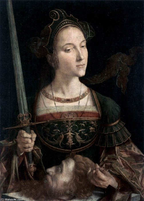 Wikioo.org - The Encyclopedia of Fine Arts - Painting, Artwork by Jan Cornelisz Vermeyen (Jan Mayo) - Judith With The Head Of Holofernes