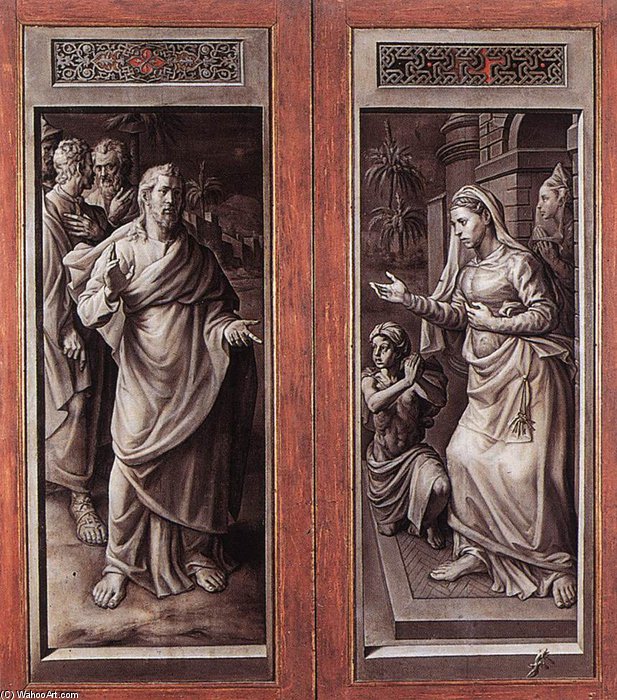 Wikioo.org - The Encyclopedia of Fine Arts - Painting, Artwork by Jan Cornelisz Vermeyen (Jan Mayo) - Triptych Of The Micault Family (closed)