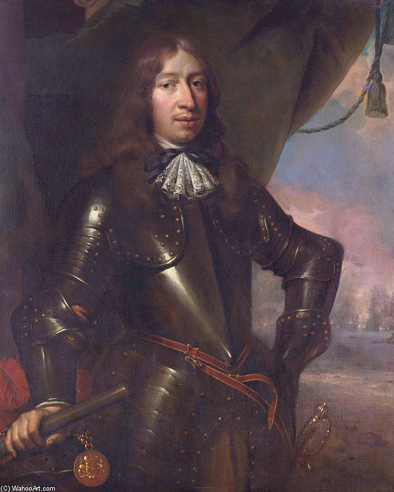 WikiOO.org - Encyclopedia of Fine Arts - Maleri, Artwork Jan De Baen - Portrait Of Willem Joseph Baron Van Ghent