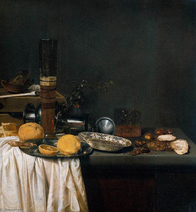 Wikioo.org - The Encyclopedia of Fine Arts - Painting, Artwork by Jan Jansz Van De Velde - Still-life With Tall Beer Glass