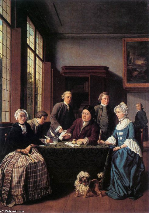 WikiOO.org - Encyclopedia of Fine Arts - Maleri, Artwork Jan Josef Horemans The Elder - The Marriage Contract