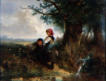 Wikioo.org - The Encyclopedia of Fine Arts - Painting, Artwork by Johan Mari Henri Ten Kate - Landscape With Figures