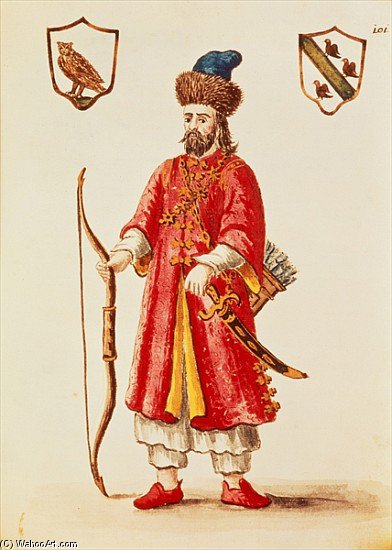 Wikioo.org - Die Enzyklopädie bildender Kunst - Malerei, Kunstwerk von Jan Van Grevenbroeck - Marco Polo kleidete in Tartar Kostüm