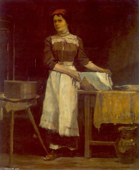 WikiOO.org - Encyclopedia of Fine Arts - Maleri, Artwork Janos Tornyai - Bolting Girl