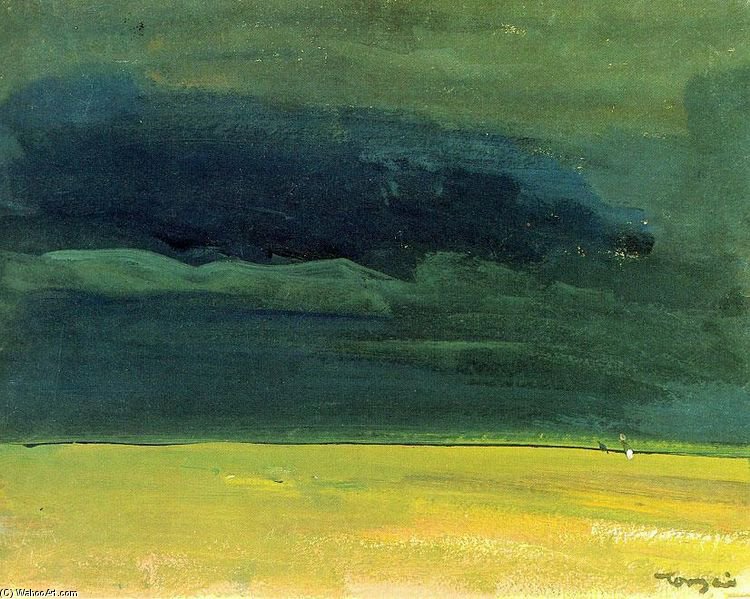 Wikioo.org - The Encyclopedia of Fine Arts - Painting, Artwork by Janos Tornyai - Clouding Over The Great Hungarian Plain