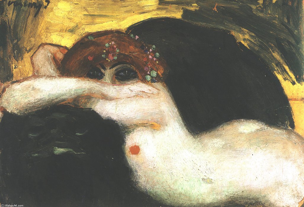 WikiOO.org - Encyclopedia of Fine Arts - Maľba, Artwork Janos Vaszary - Red Hair