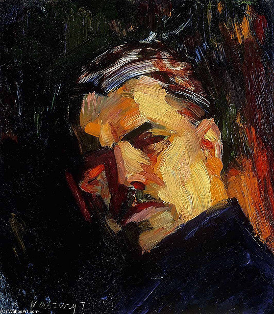 Wikioo.org - The Encyclopedia of Fine Arts - Painting, Artwork by Janos Vaszary - Self Portrait