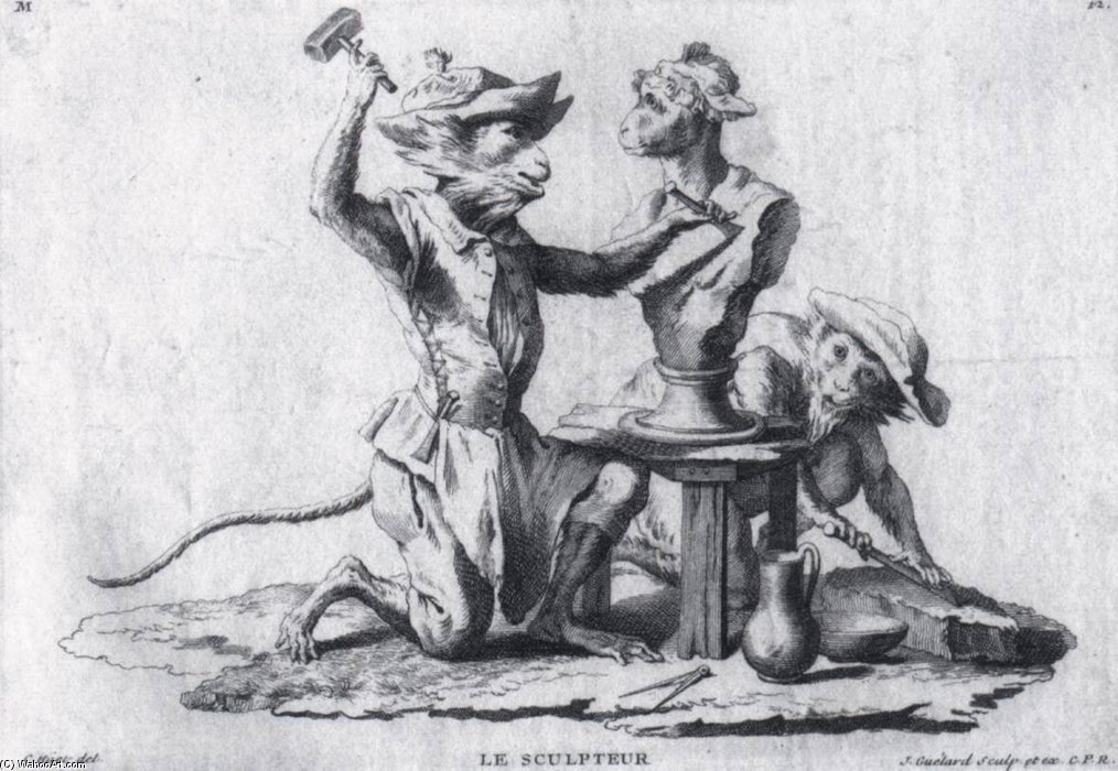 Wikioo.org – L'Enciclopedia delle Belle Arti - Pittura, Opere di Jean Baptiste Antoine Guélard - Lo scultore