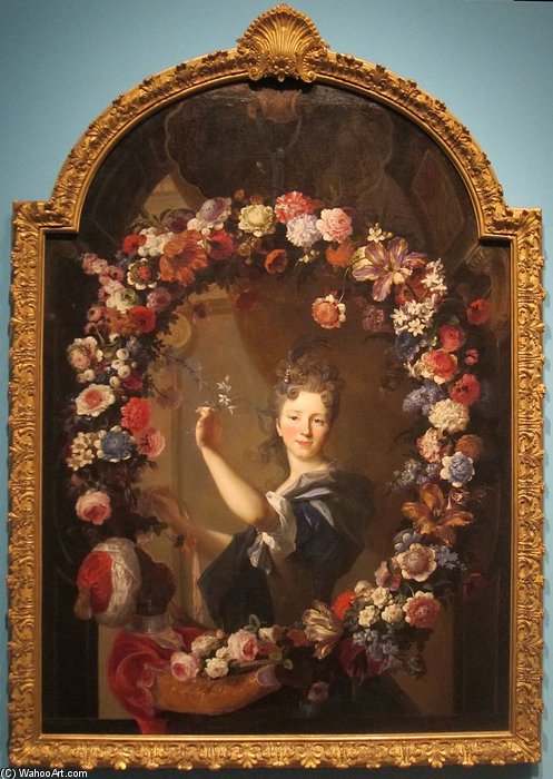Wikioo.org - The Encyclopedia of Fine Arts - Painting, Artwork by Jean Baptiste Belin De Fontenay - Portrait Of Helene Lambert De Thorigny