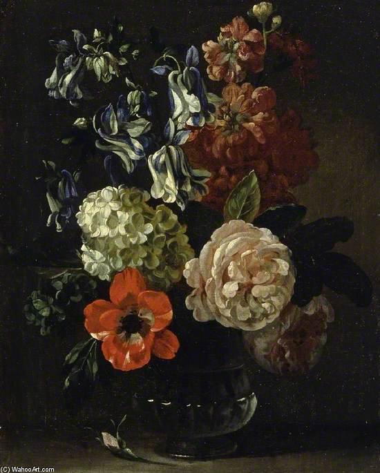 Wikioo.org - The Encyclopedia of Fine Arts - Painting, Artwork by Jean Baptiste Belin De Fontenay - Vase Of Flowers