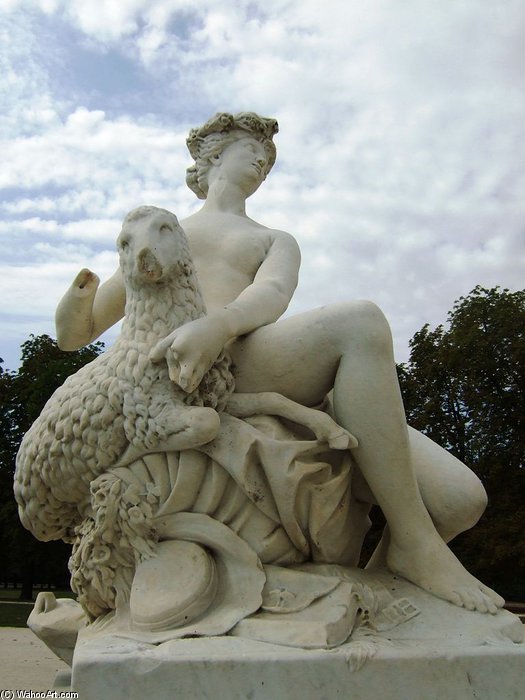Wikioo.org – L'Enciclopedia delle Belle Arti - Pittura, Opere di Jean Baptiste Boudard - Statua In Marmo Bianco Di Carrara