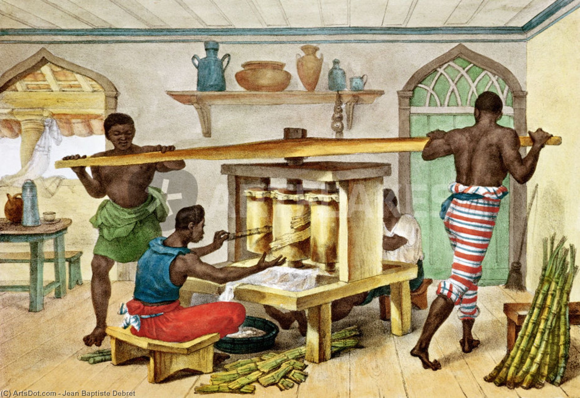 WikiOO.org - Encyclopedia of Fine Arts - Lukisan, Artwork Jean Baptiste Debret - Small Portable Sugar Mill