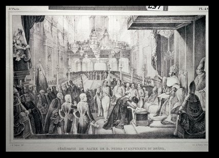 WikiOO.org - Encyclopedia of Fine Arts - Maleri, Artwork Jean Baptiste Debret - The Coronation Of Dom Pedro I As Emperor Of Brazil