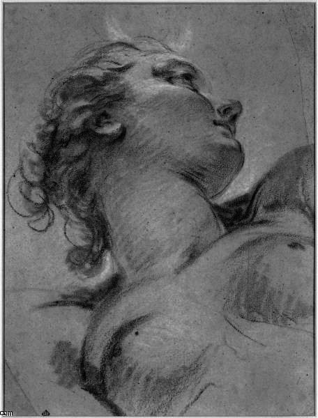 WikiOO.org - Encyclopedia of Fine Arts - Maleri, Artwork Jean Baptiste Deshays - Head And Upper Torso Of Diana