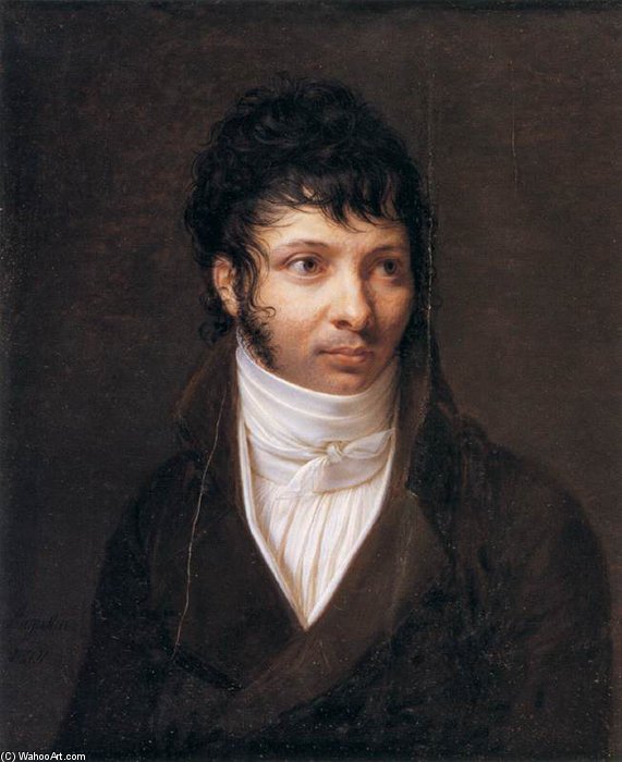 Wikioo.org - The Encyclopedia of Fine Arts - Painting, Artwork by Jean Baptiste Jacques Augustin - Portrait Of The Sculptor Callamard