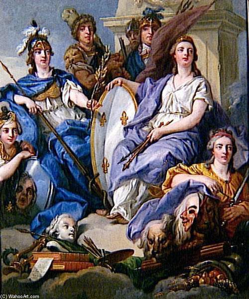 Wikioo.org – L'Encyclopédie des Beaux Arts - Peinture, Oeuvre de Jean Baptiste Lallemand - Allégorie Du Pacte De Famille