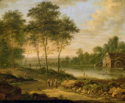 Wikioo.org - The Encyclopedia of Fine Arts - Painting, Artwork by Johann Christian Vollerdt Or Vollaert - Landscape With A Mill
