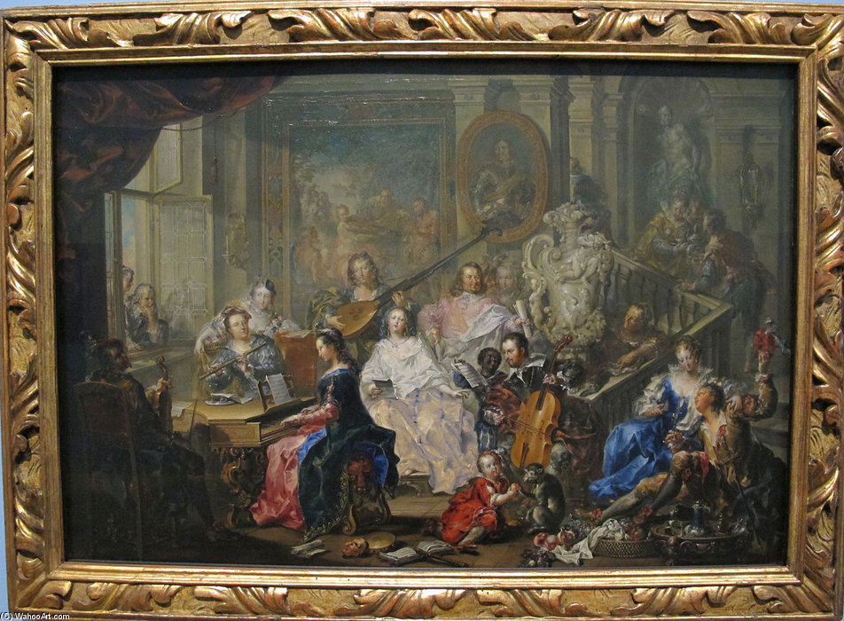 Wikioo.org - The Encyclopedia of Fine Arts - Painting, Artwork by Johann Georg Platzer - Concerto