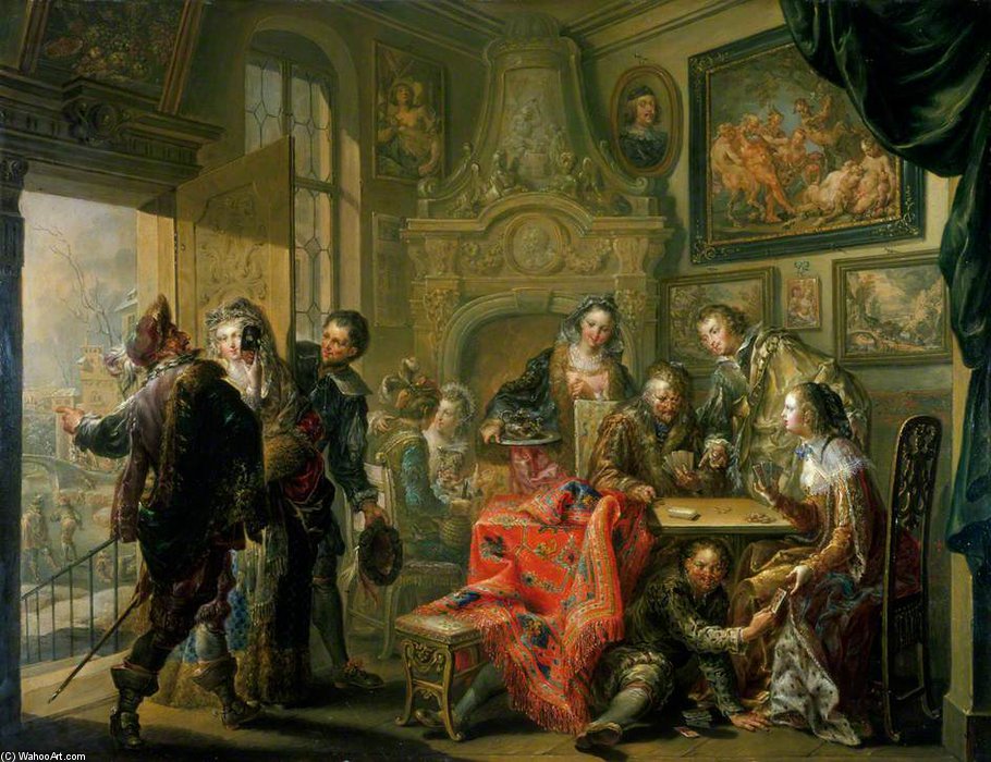 Wikioo.org - The Encyclopedia of Fine Arts - Painting, Artwork by Johann Georg Platzer - Winter