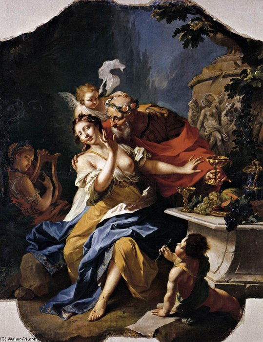 Wikioo.org - The Encyclopedia of Fine Arts - Painting, Artwork by Johann Heinrich The Elder Tischbein - Mocking Of Anacreon