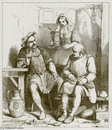 WikiOO.org - Enciclopedia of Fine Arts - Pictura, lucrări de artă John Absolon - King Hal And The Cobbler
