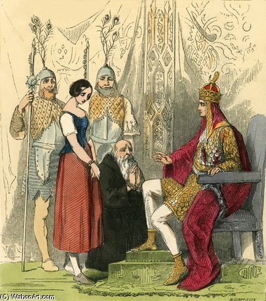 Wikioo.org – L'Encyclopédie des Beaux Arts - Peinture, Oeuvre de John Absolon - Rosetta conduisit devant le roi