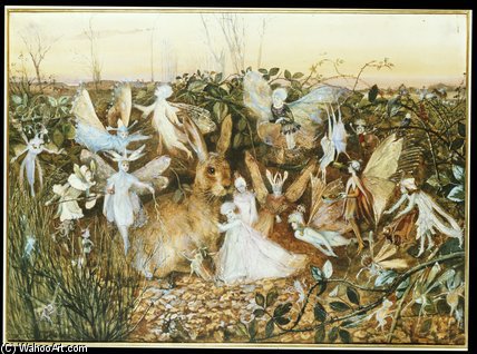 WikiOO.org - دایره المعارف هنرهای زیبا - نقاشی، آثار هنری John Anster Fitzgerald - Fairy Twilight