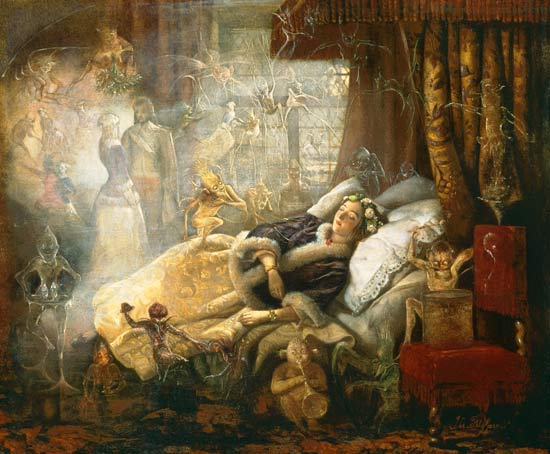 WikiOO.org - Encyclopedia of Fine Arts - Malba, Artwork John Anster Christian Fitzgerald - The Stuff That Dreams Are Made Of