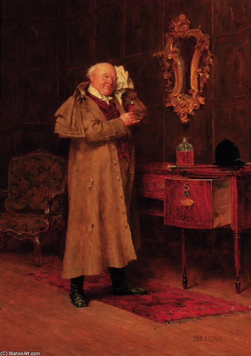 WikiOO.org - Encyclopedia of Fine Arts - Lukisan, Artwork John Arthur Lomax - A Cheering Glass