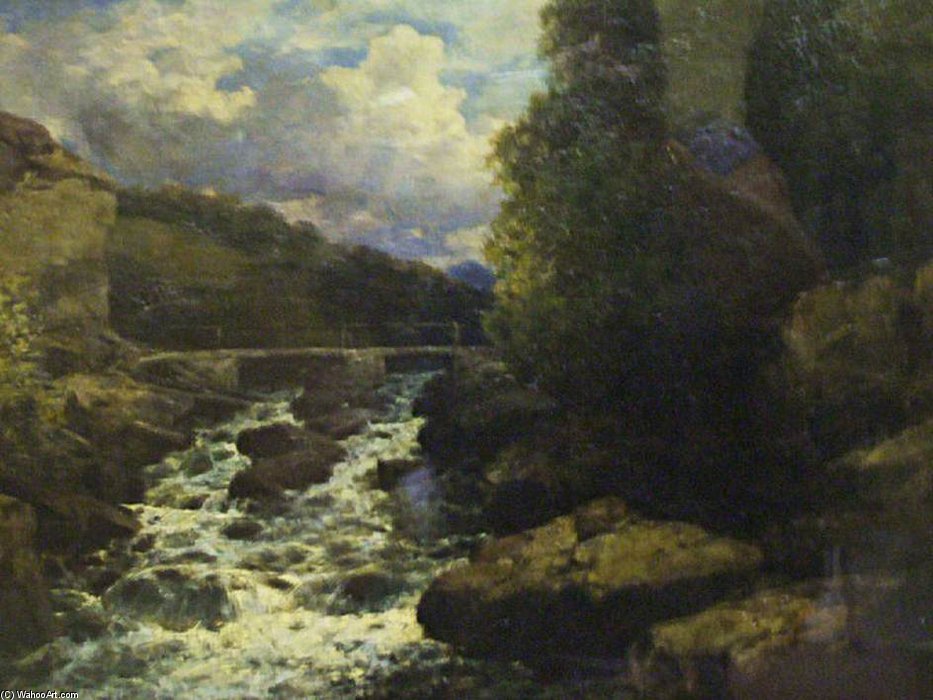 WikiOO.org - Encyclopedia of Fine Arts - Maľba, Artwork John Brandon Smith - On The River Neath
