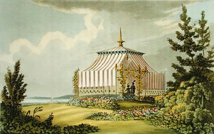 WikiOO.org - Enciklopedija dailės - Tapyba, meno kuriniai John Buonarotti Papworth - A Venetian Tent