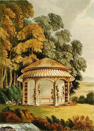WikiOO.org - Enciklopedija likovnih umjetnosti - Slikarstvo, umjetnička djela John Buonarotti Papworth - A Woodland Seat