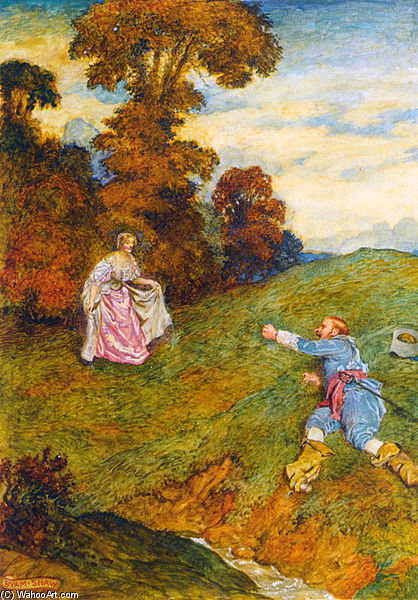 WikiOO.org - Енциклопедія образотворчого мистецтва - Живопис, Картини
 John Byam Liston Shaw - The Baffled Knight