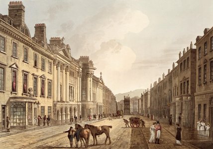 Wikioo.org - The Encyclopedia of Fine Arts - Painting, Artwork by John Claude Nattes - Milsom Street