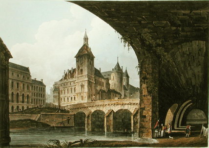 Wikioo.org - The Encyclopedia of Fine Arts - Painting, Artwork by John Claude Nattes - View Of The Pont-au-change