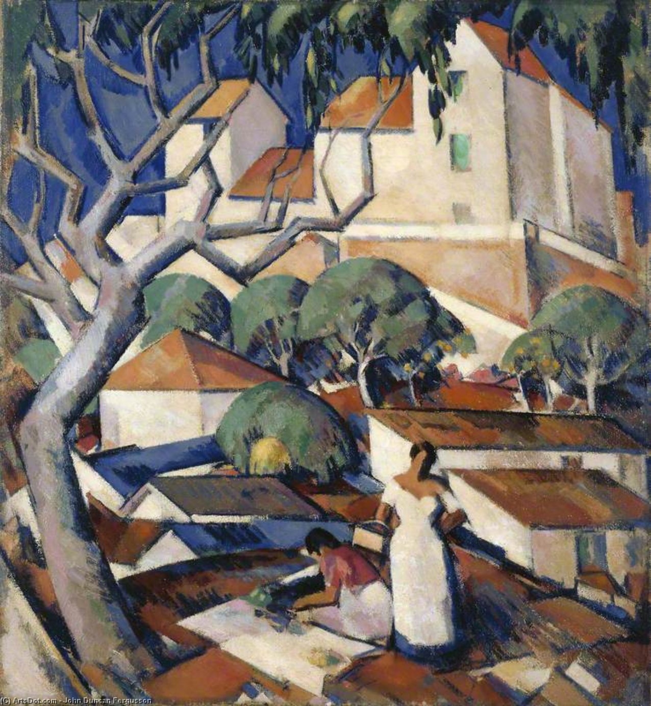 Wikioo.org - สารานุกรมวิจิตรศิลป์ - จิตรกรรม John Duncan Fergusson - Christmas Time In The South Of France