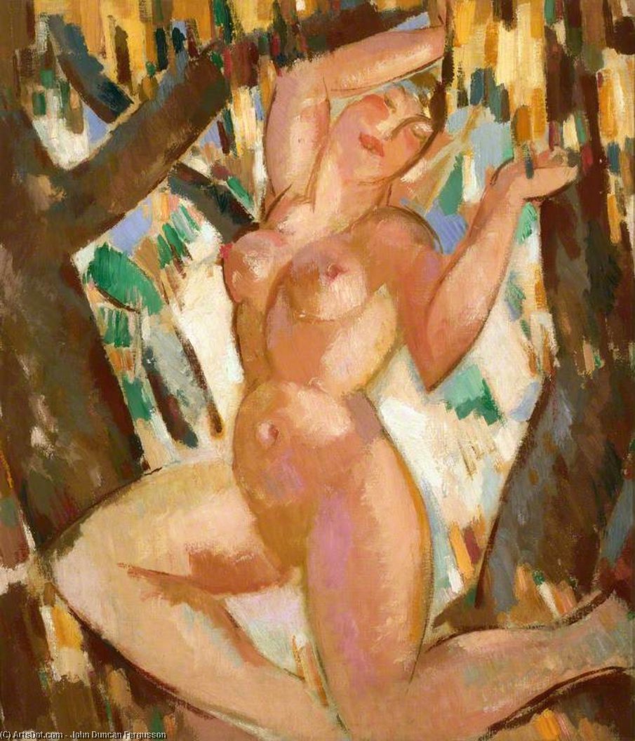 Wikioo.org - The Encyclopedia of Fine Arts - Painting, Artwork by John Duncan Fergusson - Golden Nude