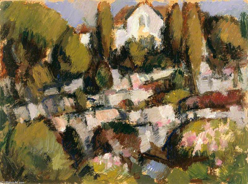 Wikioo.org - The Encyclopedia of Fine Arts - Painting, Artwork by John Duncan Fergusson - House In Rocky Landscape