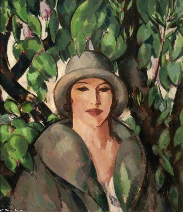 Wikioo.org - The Encyclopedia of Fine Arts - Painting, Artwork by John Duncan Fergusson - In The Boltons - The Artist's Wife