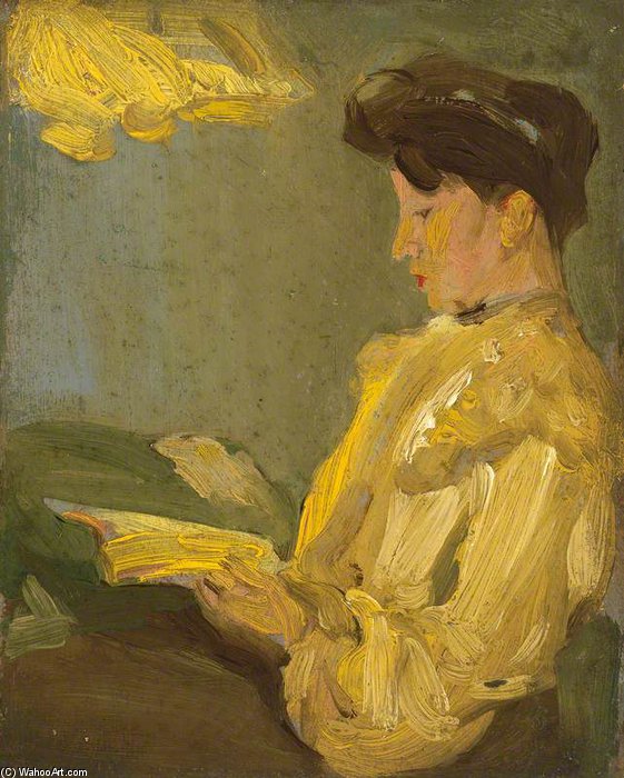 Wikioo.org - The Encyclopedia of Fine Arts - Painting, Artwork by John Duncan Fergusson - Lamplight
