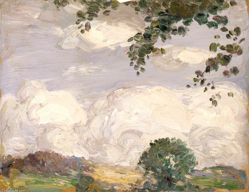 WikiOO.org - Güzel Sanatlar Ansiklopedisi - Resim, Resimler John Duncan Fergusson - Landscape At Peebles