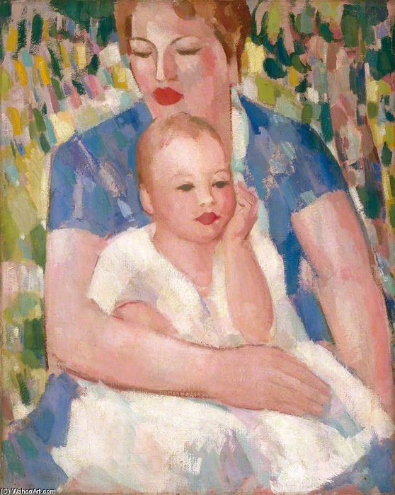 Wikioo.org - The Encyclopedia of Fine Arts - Painting, Artwork by John Duncan Fergusson - Mother And Child