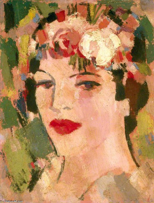 WikiOO.org - Güzel Sanatlar Ansiklopedisi - Resim, Resimler John Duncan Fergusson - Play Of Light - Portrait Of Eileen