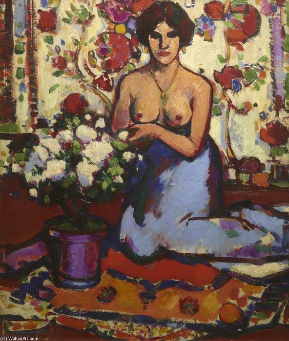 Wikioo.org - The Encyclopedia of Fine Arts - Painting, Artwork by John Duncan Fergusson - Voiles Indiennes