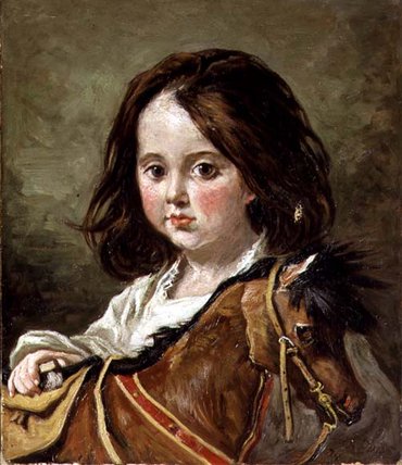Wikioo.org – L'Enciclopedia delle Belle Arti - Pittura, Opere di John Emms - Il cavallo a dondolo