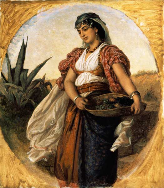 WikiOO.org - Encyclopedia of Fine Arts - Maleri, Artwork John Evan Hodgson - A Woman From Algiers