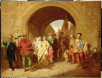 Wikioo.org - The Encyclopedia of Fine Arts - Painting, Artwork by John Faed - Queen Margaret's Defiance Of The Scottish