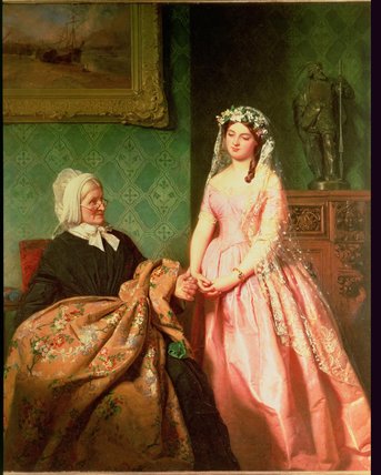 WikiOO.org - Encyclopedia of Fine Arts - Målning, konstverk John Faed - The Wedding Gown